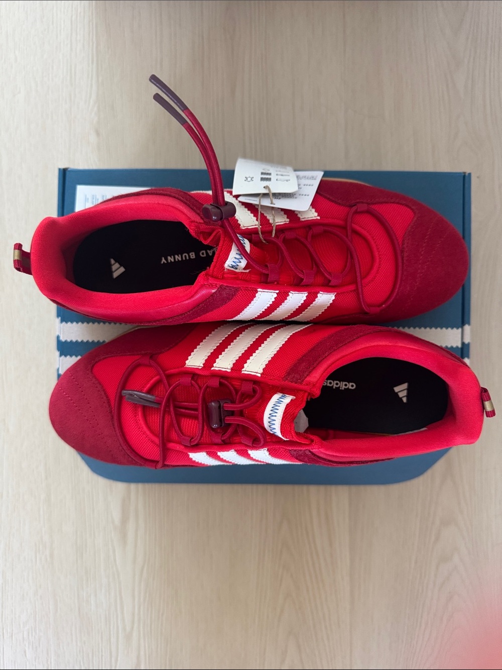 adidas bad bunny ballerinas red sneakers
